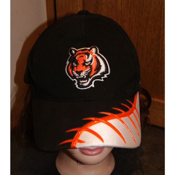 Vintage Y2K Cincinnati Bengals Reebok NFL Pro Line Hat Cap RARE Stitches Design - Picture 1 of 8